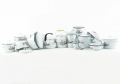 Olymp Levandule, smaltovaný hrnek s výlevkou, průměr 12 cm, objem 1 litr 
