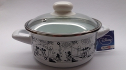 Metalac - smaltovaný DISNEY RETRO rendlík, prům. 16 cm, obsah 1,5 l 