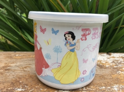 Metalac, smaltovaná dóza s plast.víkem, dekor Princezny, 12 cm, 0,8 litru 