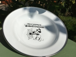 Smaltovaný talíř - motiv Mickey Mouse, průměr 18 cm 