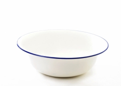 Olymp Retro (modrý lem), smaltované umyvadlo 43 cm, 11 l 
