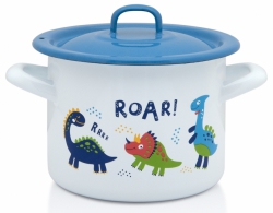 Metalac Dino, smaltovaný hrnec s poklicí 14 cm, 1,5 l 