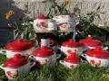 Metalac Kohout, smaltovaný hrnec Prince s poklicí 16 cm, 2 l 